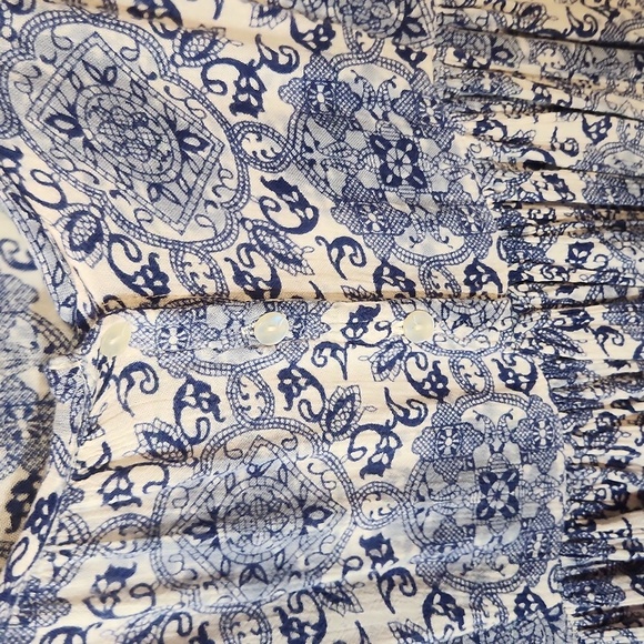 Altar'd State Blue and White Midi Dress Medium - Picture 10 of 11